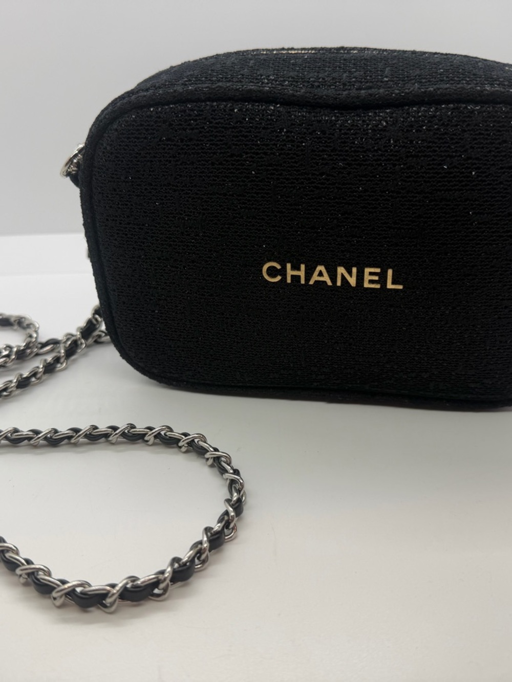 CHANEL Black Makeup Bag Crossbody